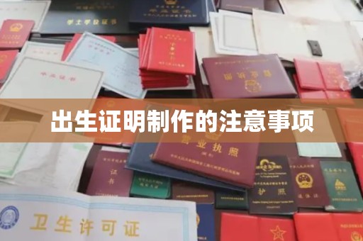 稷山出生证明制作的注意事项